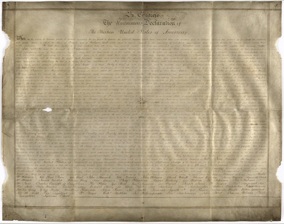 USA_Declaration_of_Independence_in_a_records_office_in_Chichester
